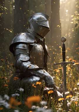 Knight in a Forest