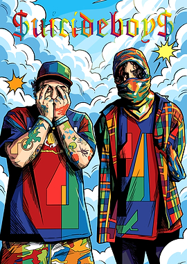 Suicideboys Duo in Colorful Outfits