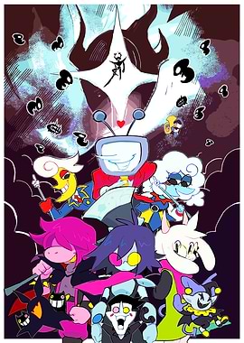 Deltarune Characters Group Poster