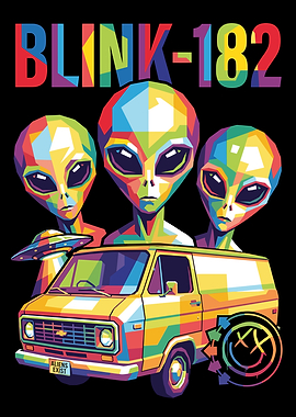Blink-182 Aliens and Van Pop Art