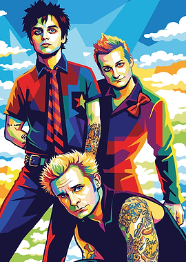 Green Day Pop Art Portrait