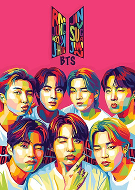 BTS Pop Art Portrait