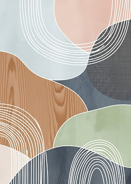 Abstract Organic Shapes with Textures