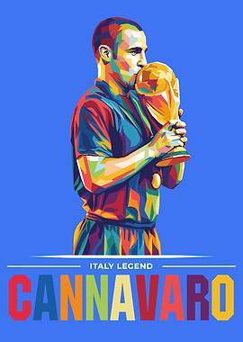 Fabio Cannavaro with World Cup Trophy