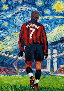 Shevchenko in Starry Night Style