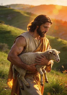 Jesus Carrying a Lamb