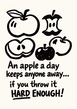 Funny Apple Joke Poster