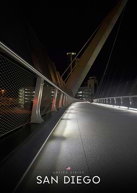 San Diego Bridge at Night