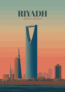 Riyadh Skyline at Sunset