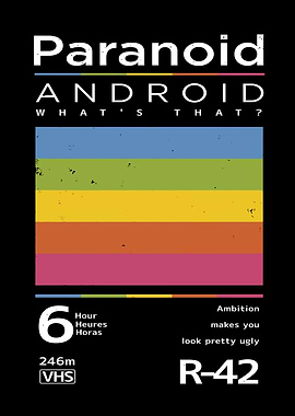 Paranoid Android Retro Poster
