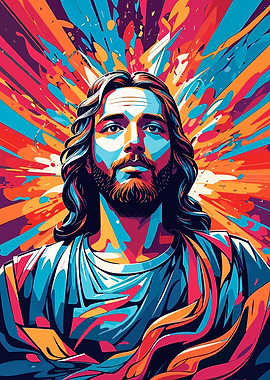 Jesus Christ Pop Art Portrait
