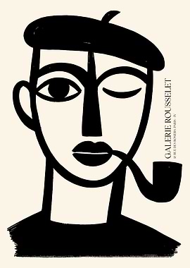 Abstract Portrait with Pipe