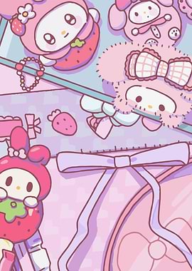 Cute Strawberry My Melody Characters
