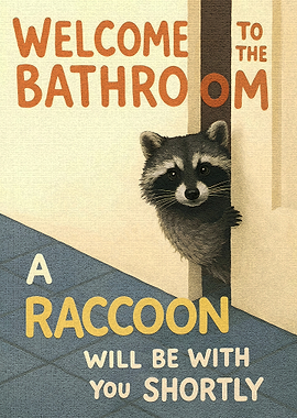 Welcome to the Bathroom Raccoon