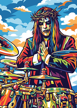 Drummer with Crown of Thorns