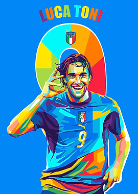 Luca Toni Pop Art Portrait