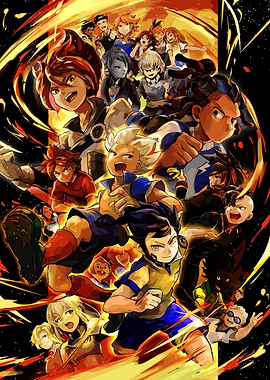 Inazuma Eleven Characters in Dynamic Poses