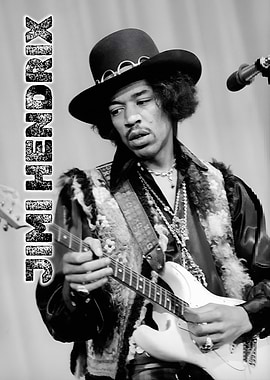 Jimi Hendrix Playing Guitar