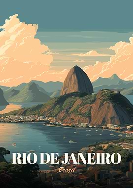 Rio de Janeiro Vintage Poster