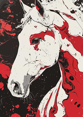 Abstract Horse Portrait