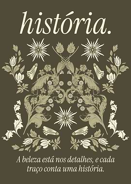 Vintage Floral History Poster