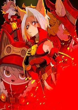 Anime Characters in Red Outfits