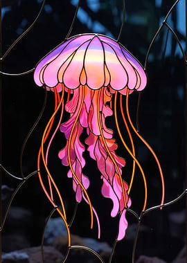 Jellyfish Stained Glass