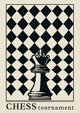 Chess Tournament King and Board