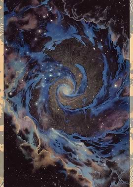 Cosmic Swirl with Stars