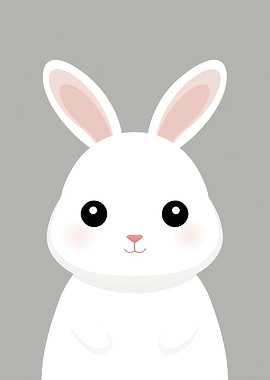 Cute White Bunny Rabbit