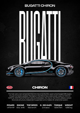 Bugatti Chiron Poster