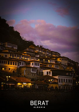 Berat, Albania at Dusk