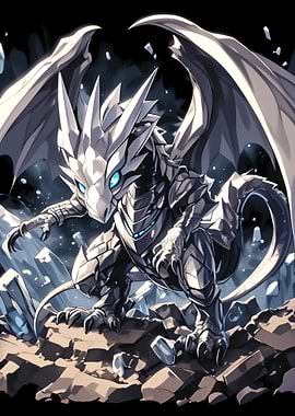 White Dragon with Blue Eyes