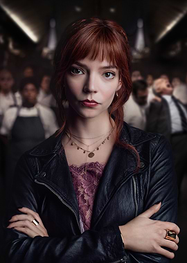 Anya Taylor-Joy in Leather Jacket