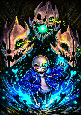 Sans Undertale Gaster Blasters Attack