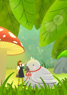 Whimsical Forest Scene