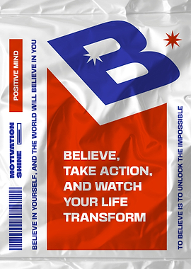 Motivational Graphic with Bold Typography