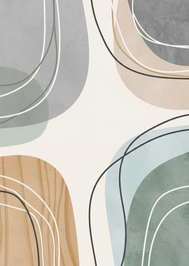 Abstract Mid-Century Modern Shapes
