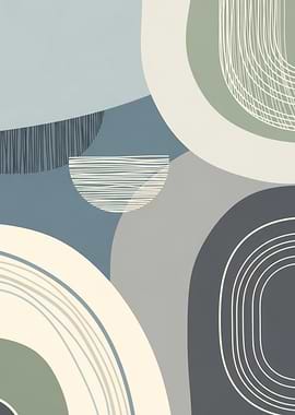 Abstract Mid-Century Modern Shapes