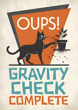 Cat knocks over plant