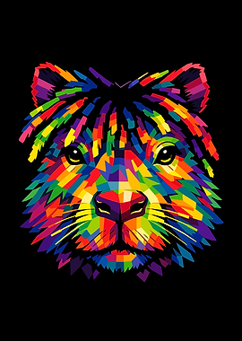 Colorful Geometric Animal Portrait