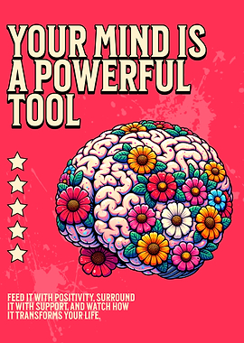 Mind is a Powerful Tool Brain Art