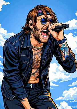 Rockstar Singing on Stage