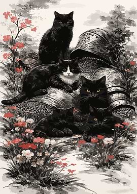 Cats on Knight Armor