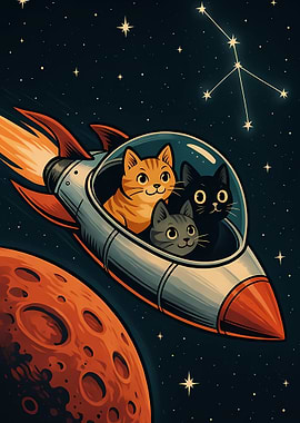 Cats in a Rocket Ship