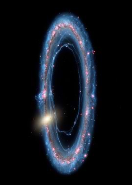 Cartwheel Galaxy Ring Galaxy with Central Star