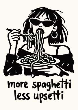 Woman eating spaghetti