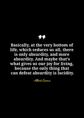 Albert Camus quote on absurdity