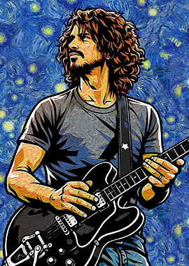 Chris Cornell Playing Guitar