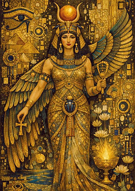 Egyptian Goddess Isis with Wings